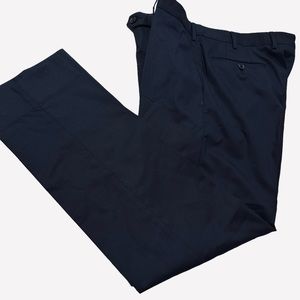 BOGGI MILANO MENS TROUSERS SLACKS PANTS WOOL STRETCH BLACK ITALY 52 (36x29)‎